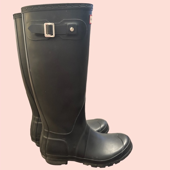 Hunter Boots + Socks -Original Tall- Black (Socks Sz Medium) Excellent Condition - Picture 4 of 11